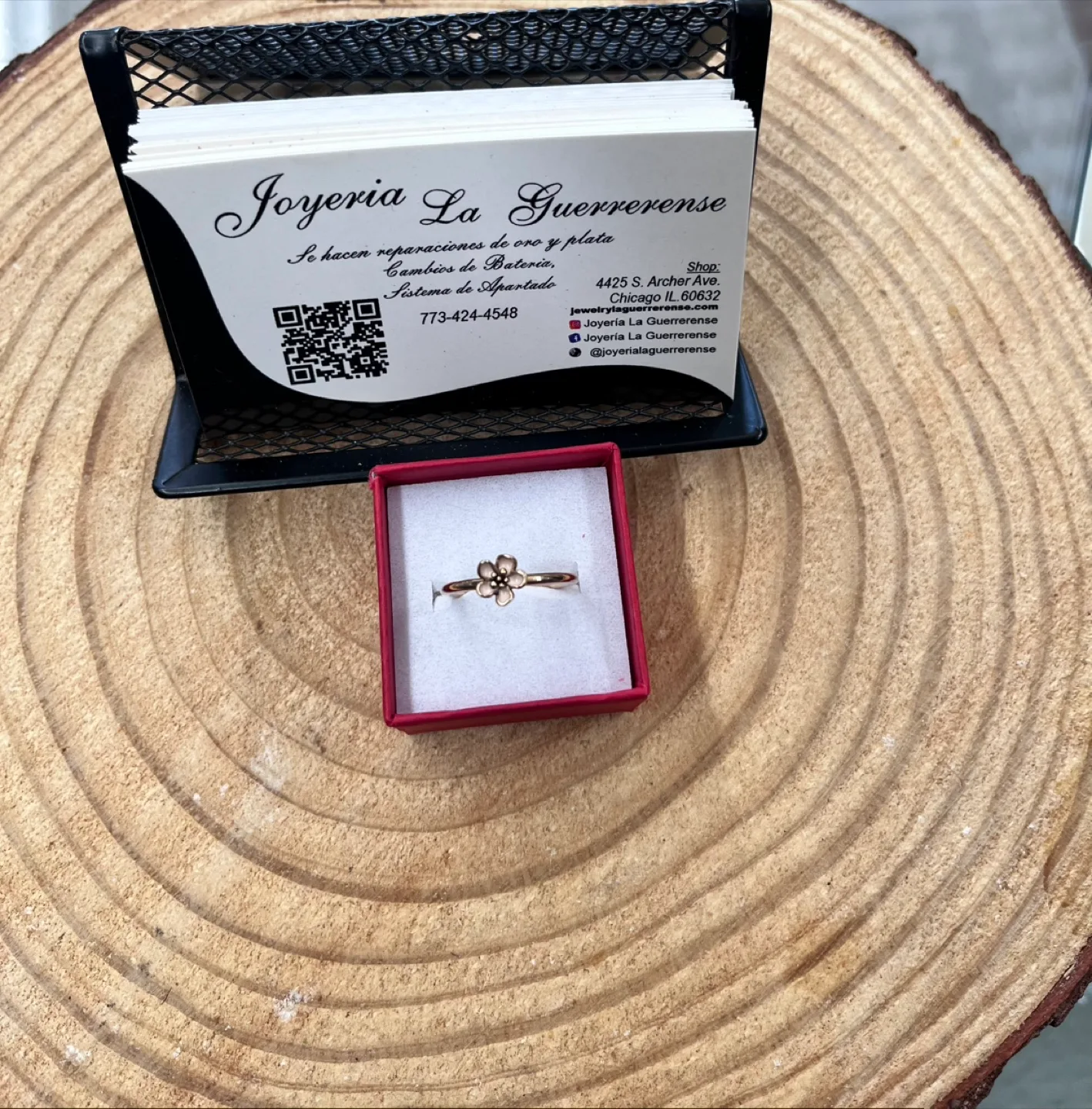 Flower Ring real gold14k- Joyeria La Guerrerense image indicator(4)