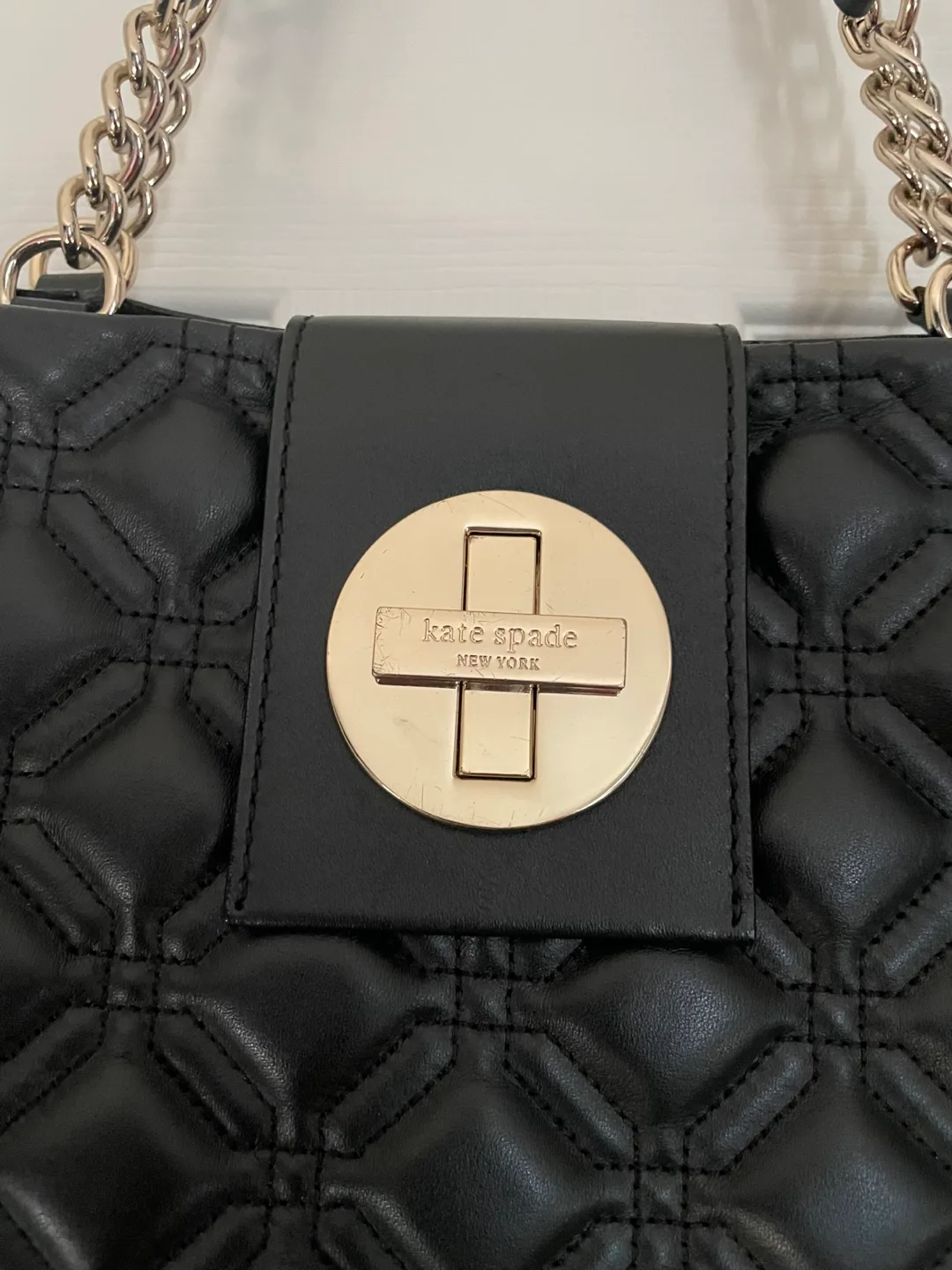 Kate Spade Black Quilted Tote Bag image indicator(2)