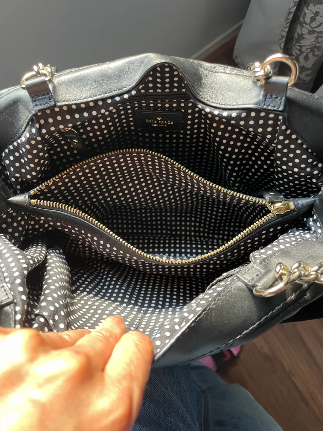 Kate Spade Black Quilted Tote Bag image indicator(6)