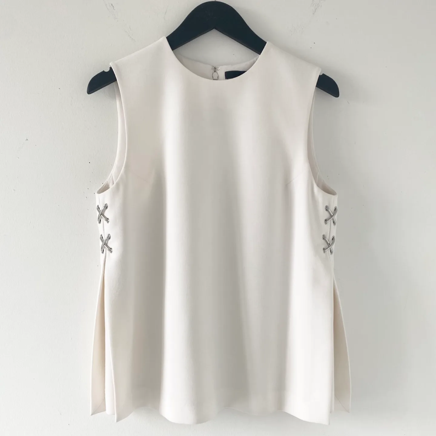 Alexander Wang Sleeveless Blouse w/ Silver Metal Trim thumbnail