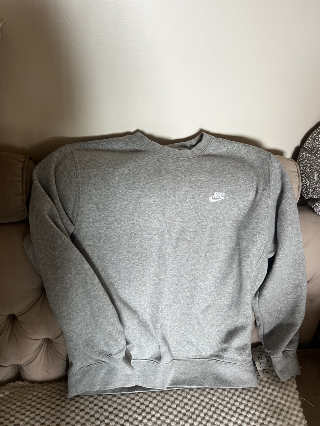 Nike Grey Crewneck Sweatshirt - Size M