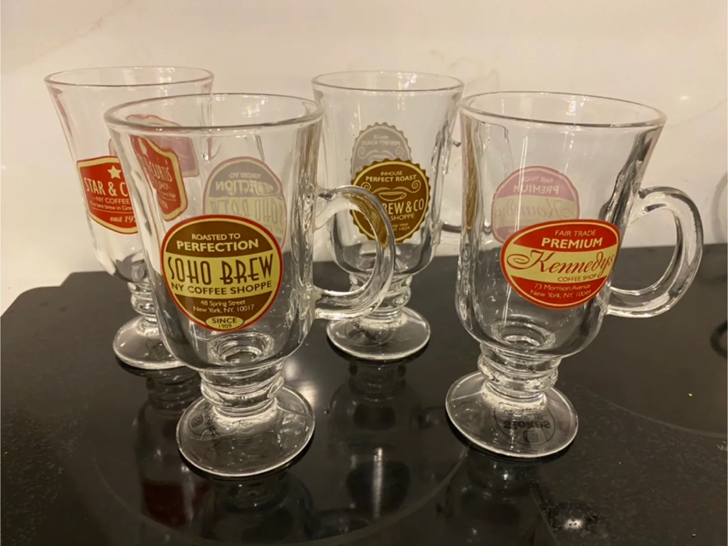 Set of 4 Irish coffee glasses thumbnail