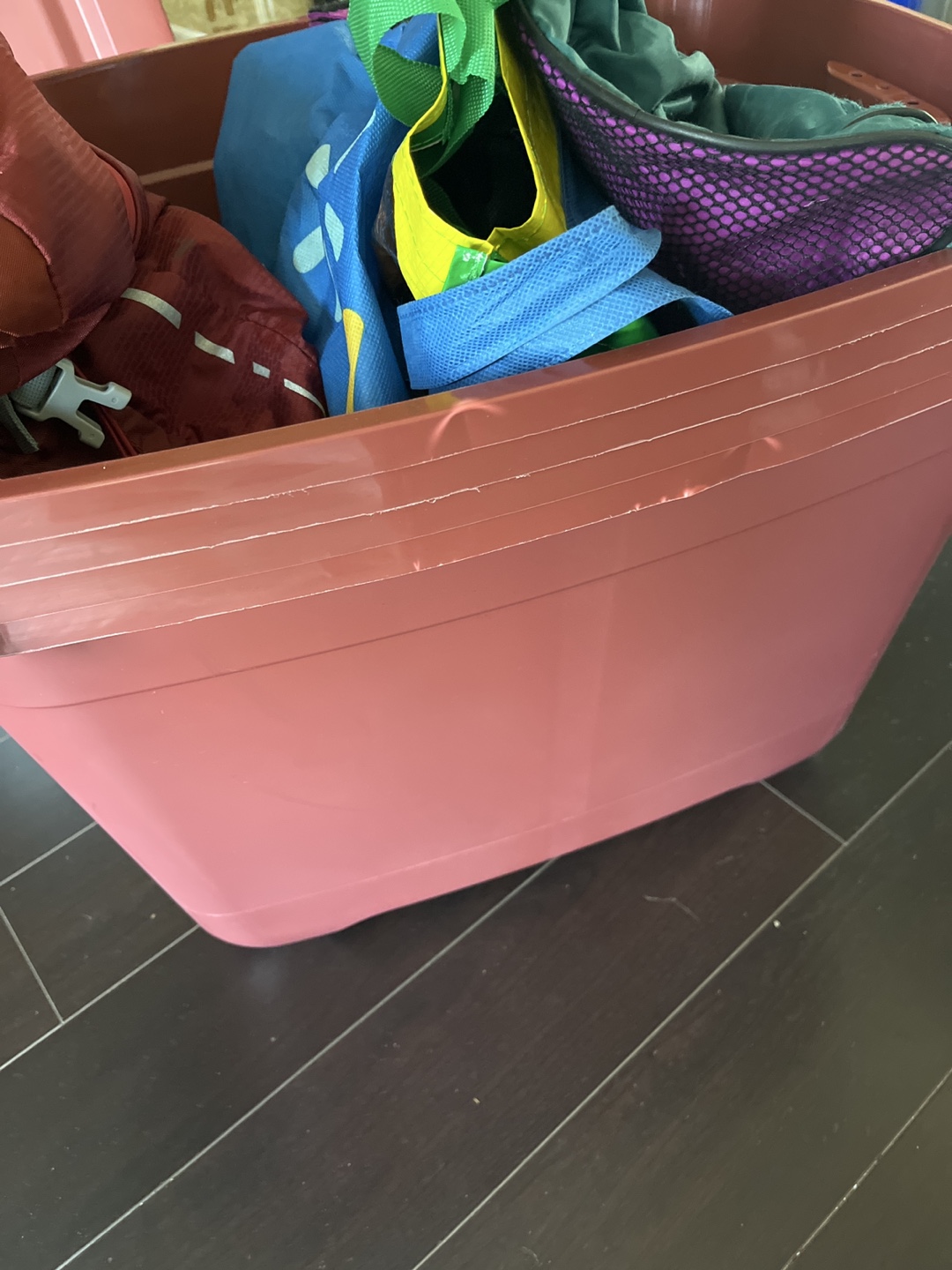 Burgundy Big Storage Bins with Lid (5) - photo 3
