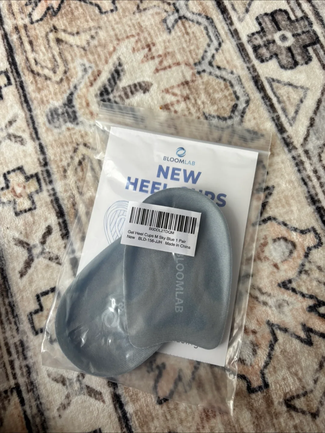 New Bloomlab Gel Heel Cups - Sky Blue, Medium thumbnail