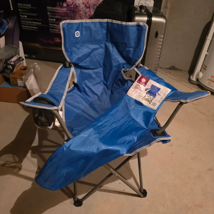 Outbound Deluxe Folding Camp Chair - Blue thumbnail