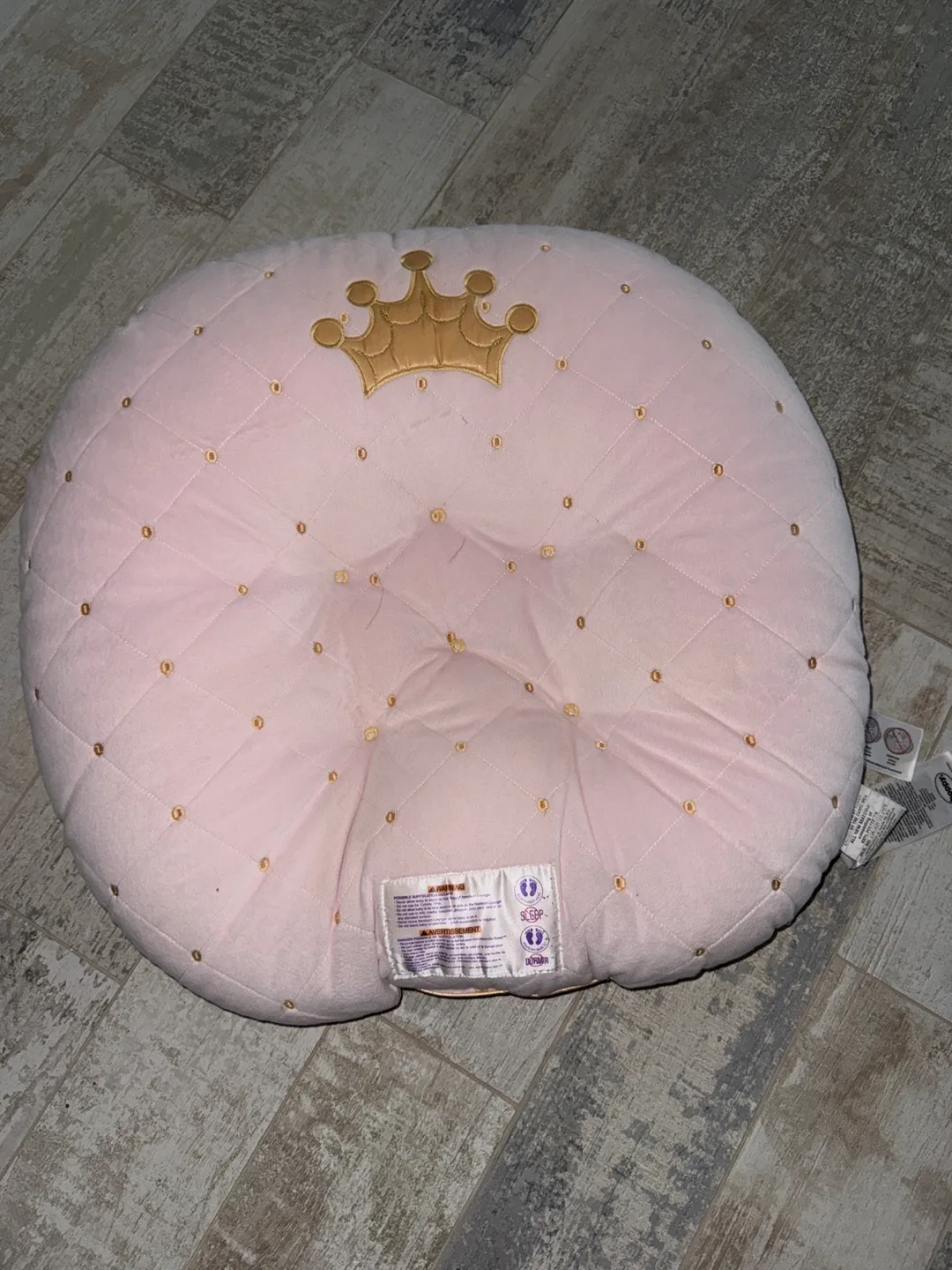 Boppy Newborn Lounger - Pink with Gold Crown thumbnail