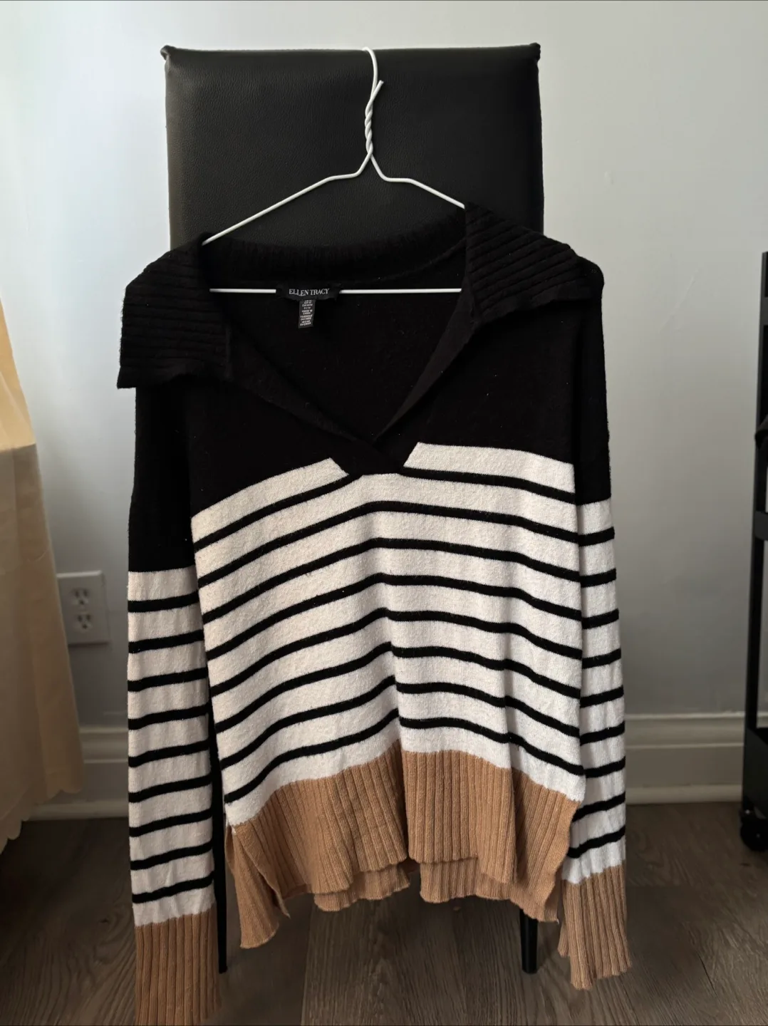 Ellen Tracy Striped Sweater - Size M thumbnail