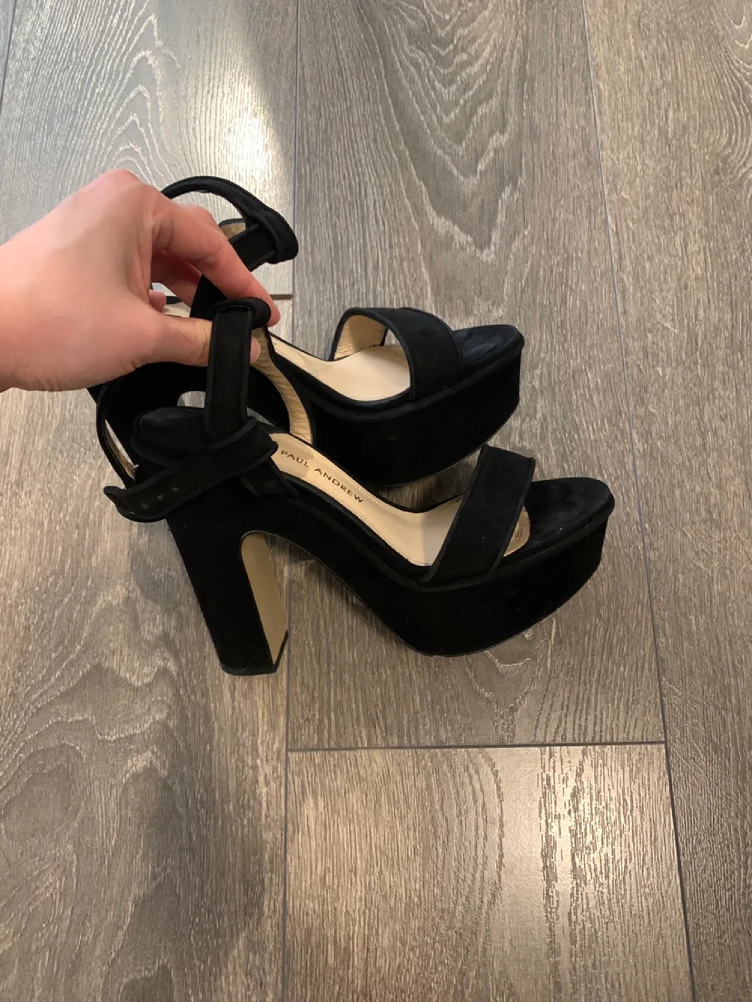 Paul Andrew Stanton Suede Platform Sandals - Size 36.5 thumbnail