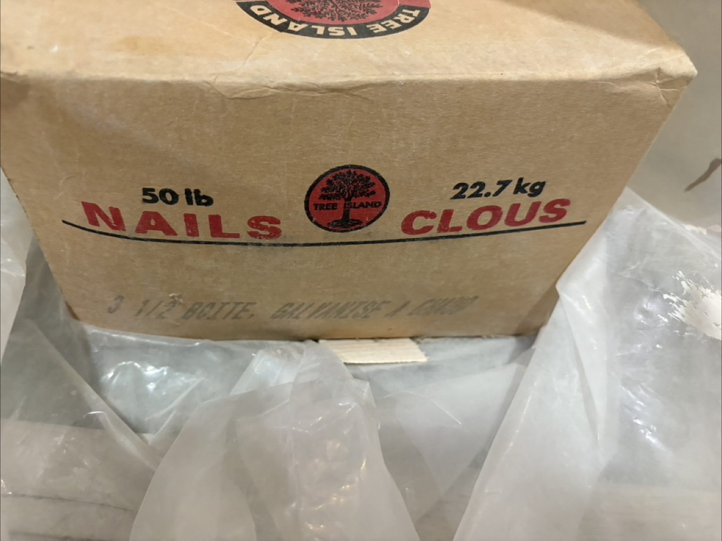 Tree Island 50lb Box of 3-1/2 inchNails - photo 3