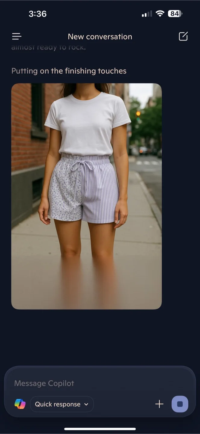 Avec Les Filles Floral & Striped Shorts image indicator(2)