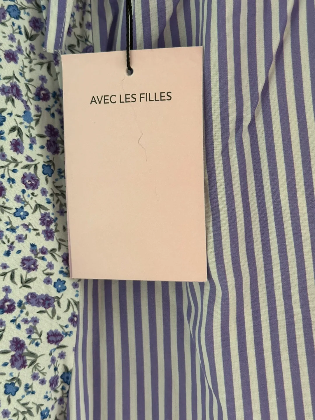 Avec Les Filles Floral & Striped Shorts image indicator(5)