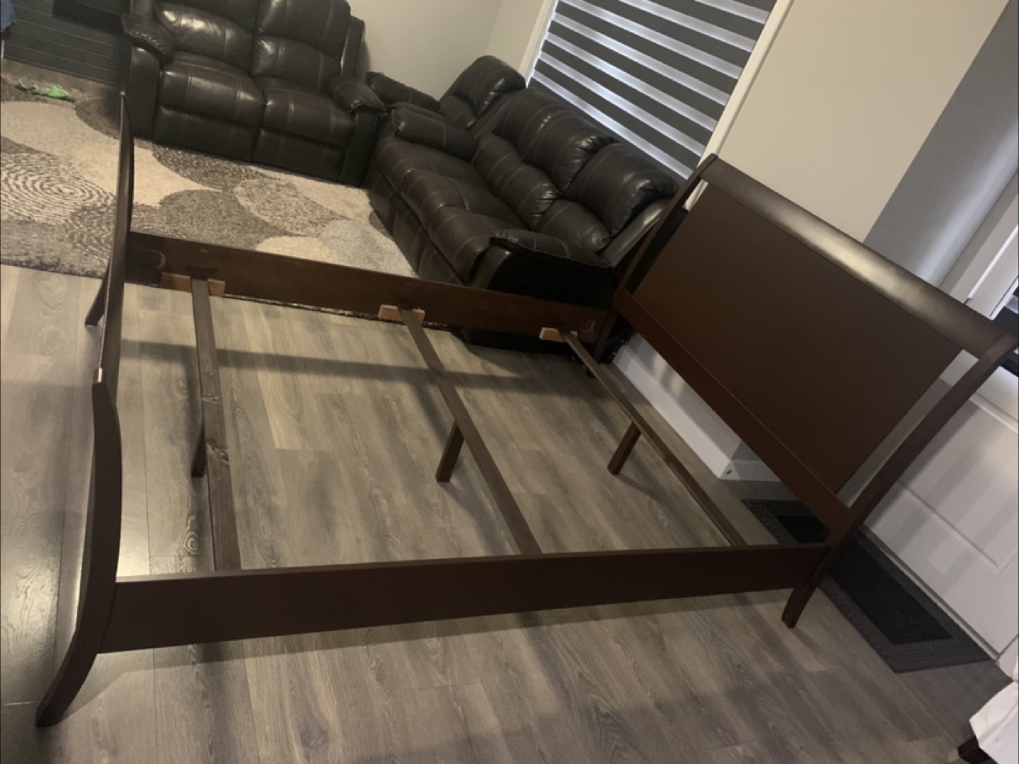 Brown queen Wooden Bed Frame