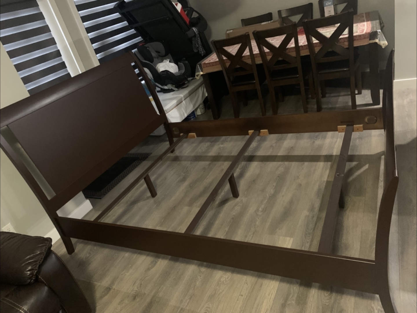 Brown queen Wooden Bed Frame - photo 4