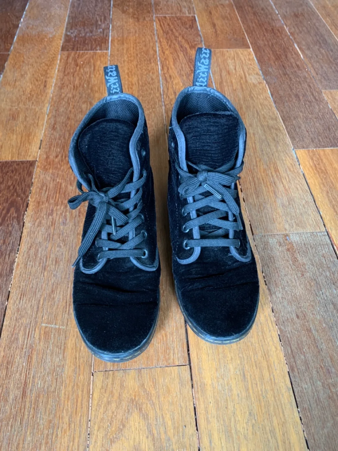 Dr. Martens Black Velvet Boots 🇨🇦 thumbnail