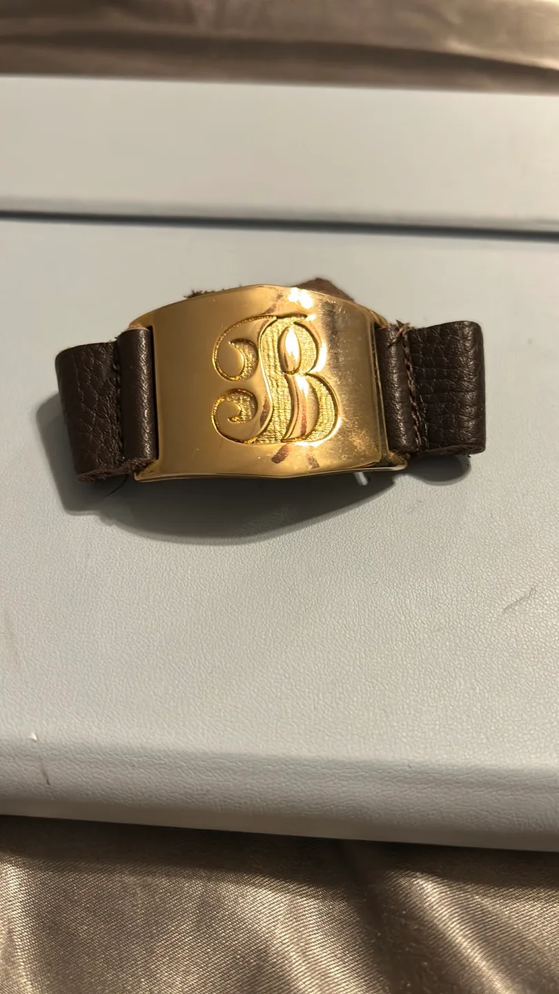 Lisa Stewart Brown Leather Bracelet thumbnail
