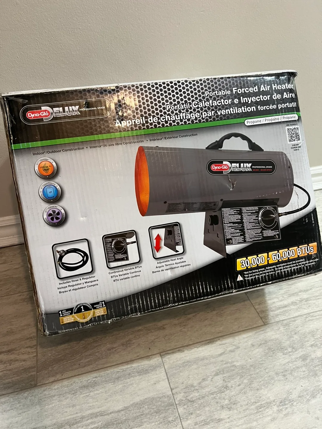 NEW Dyna-Glo Propane Air Heater, 30K-60K BTU image indicator(9)