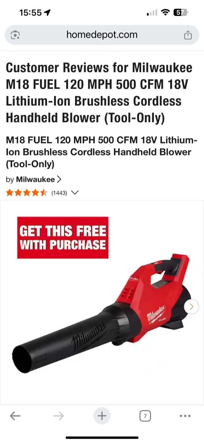 Milwaukee M18 FUEL Blower - Tool Only thumbnail