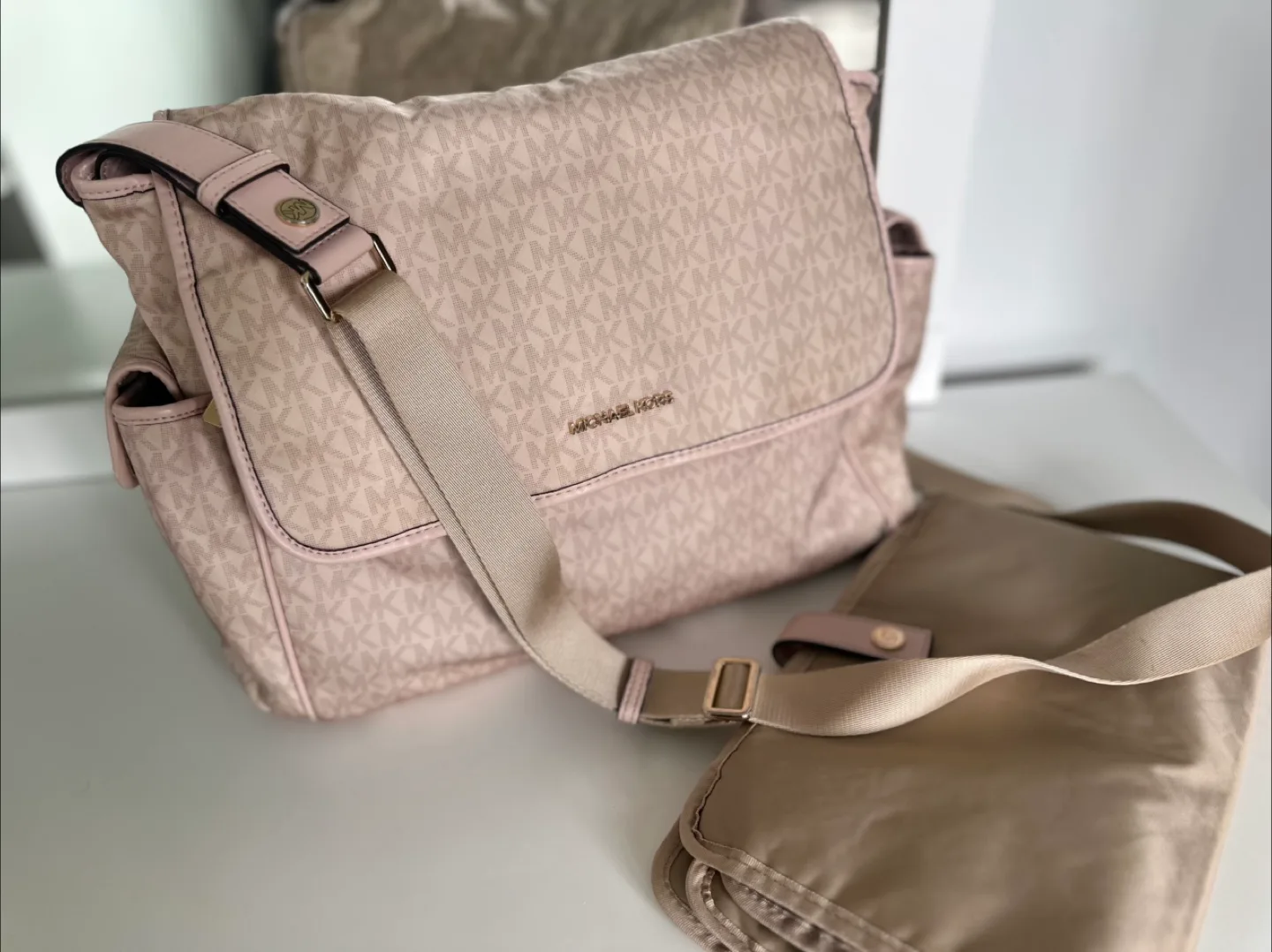 Michael Kors Diaper Bag - Pink MK Print image indicator(2)