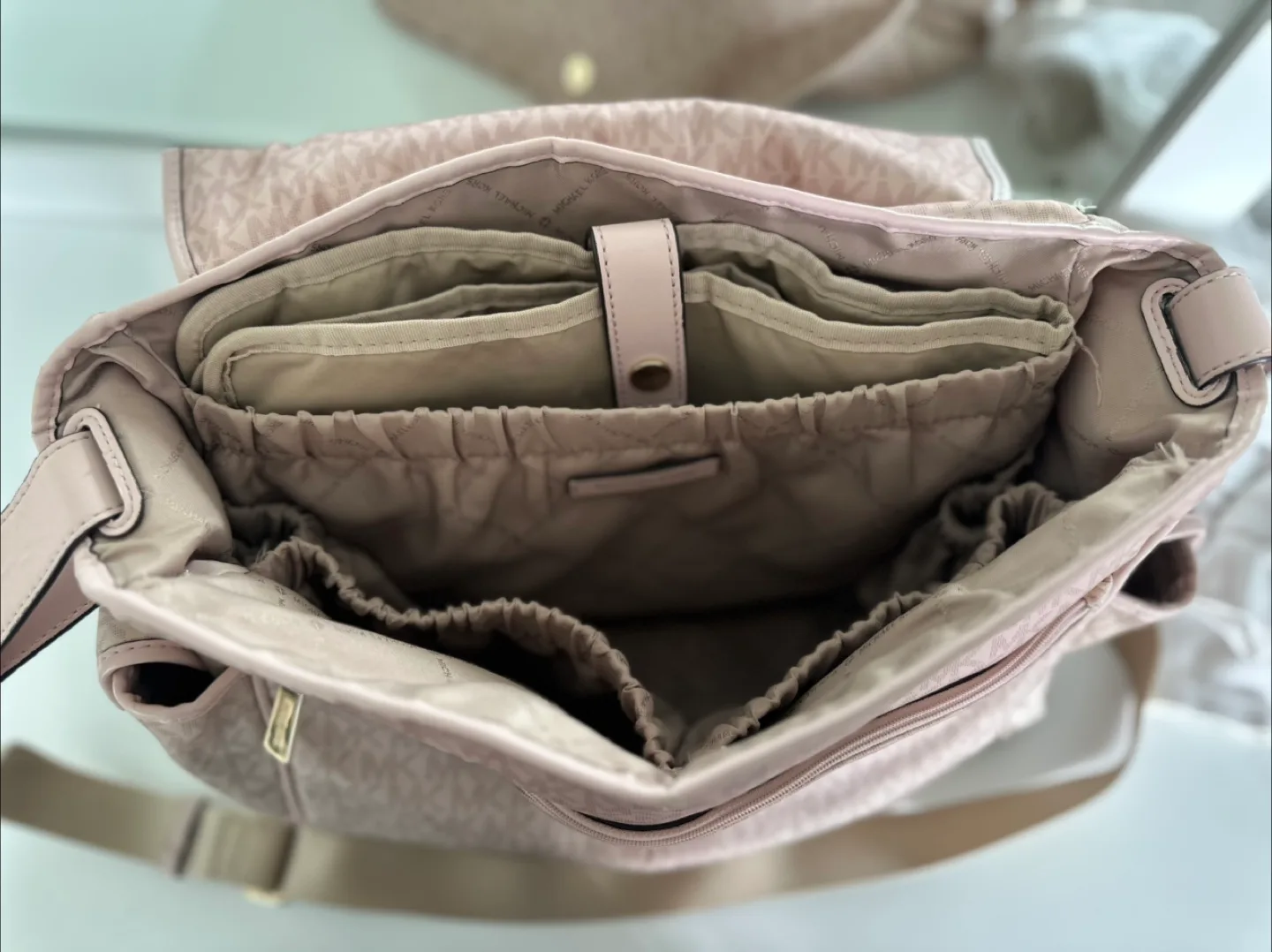 Michael Kors Diaper Bag - Pink MK Print image indicator(3)