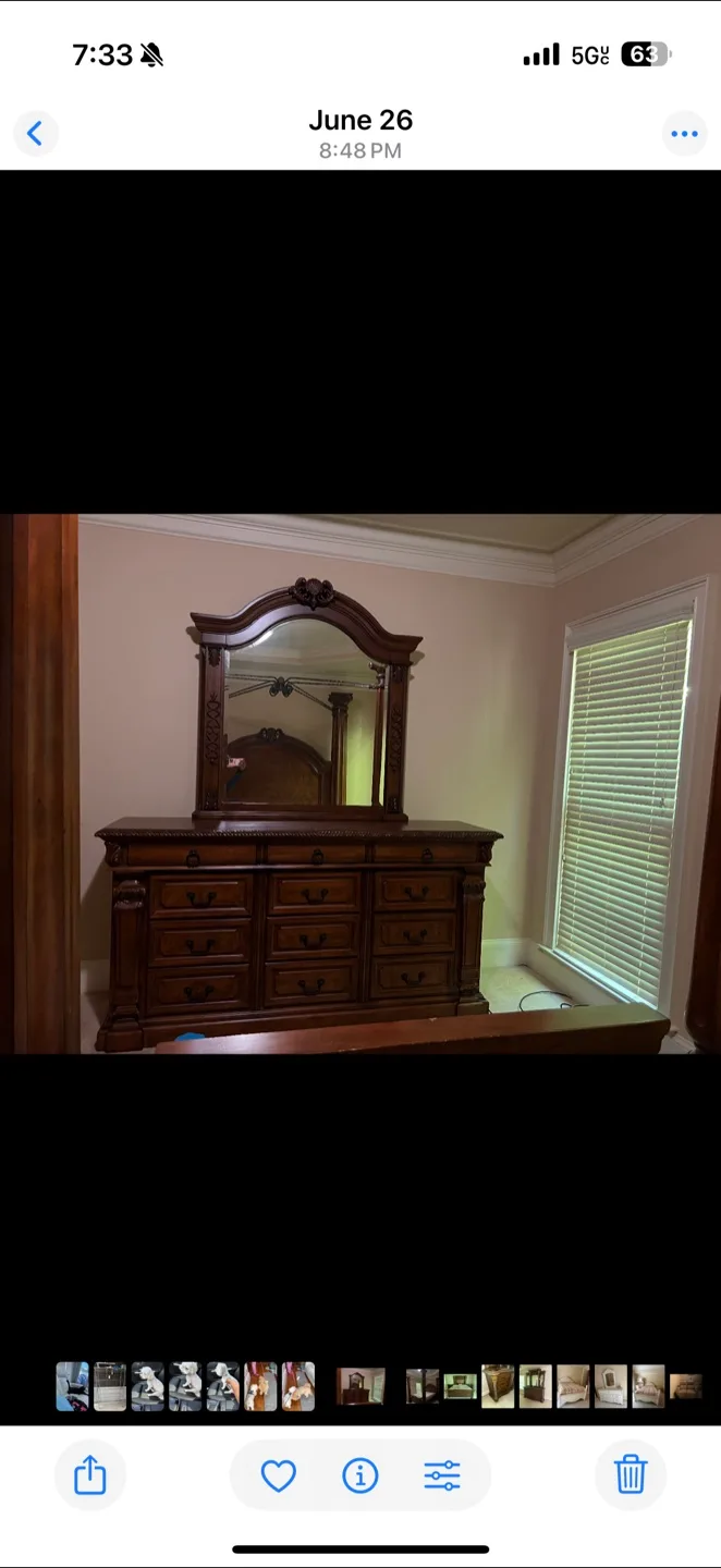 Bedroom Set - Bed, Dresser, Mirror, night stand image indicator(2)