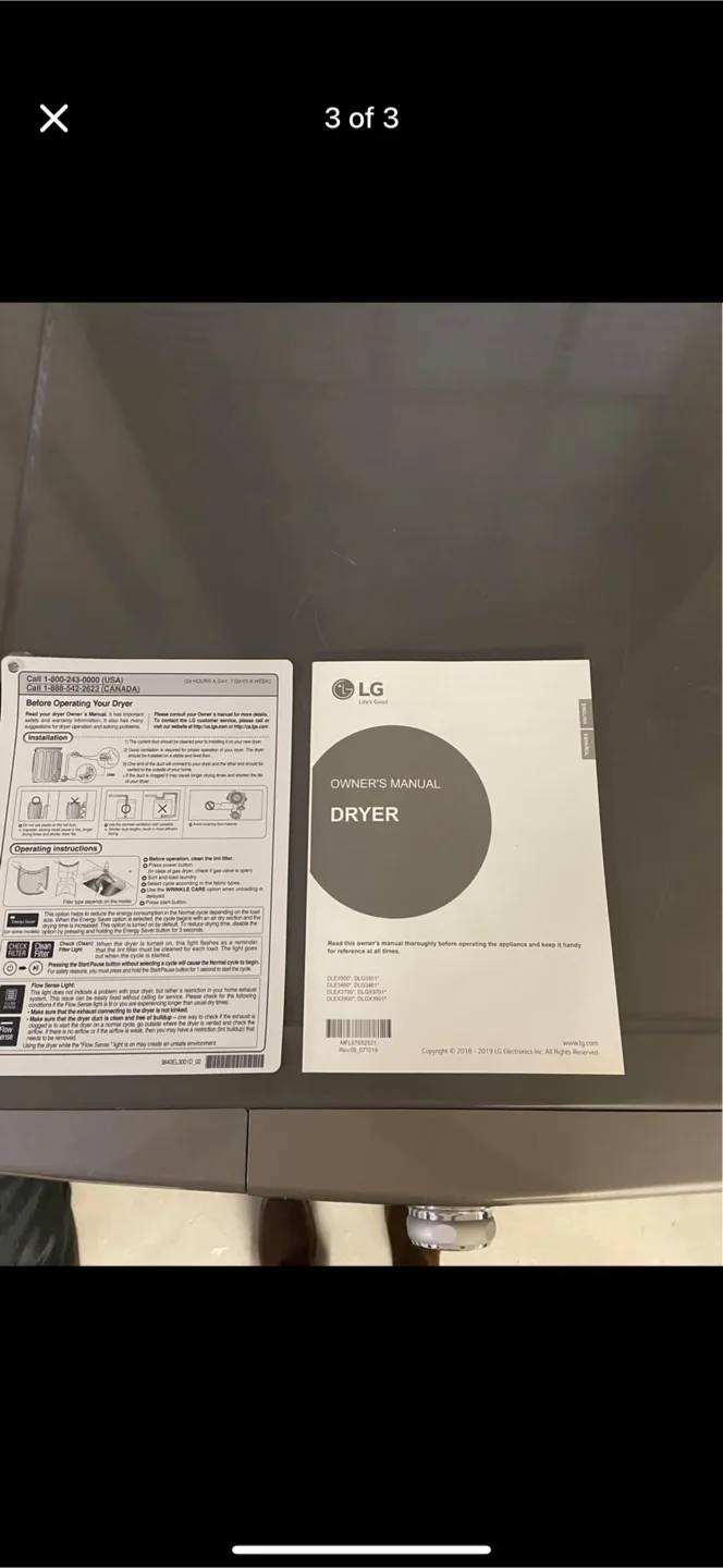 LG Sensor Gas Dryer image indicator(3)