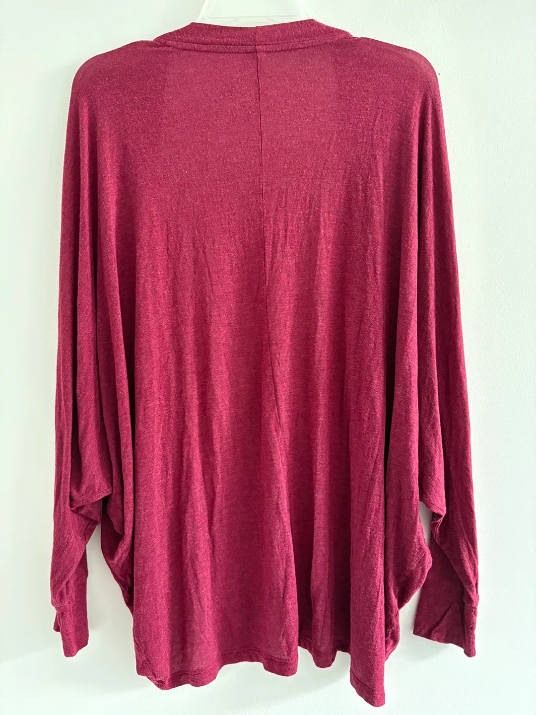 Burgundy Dolman Sleeve Cardigan - Size Small image indicator(2)