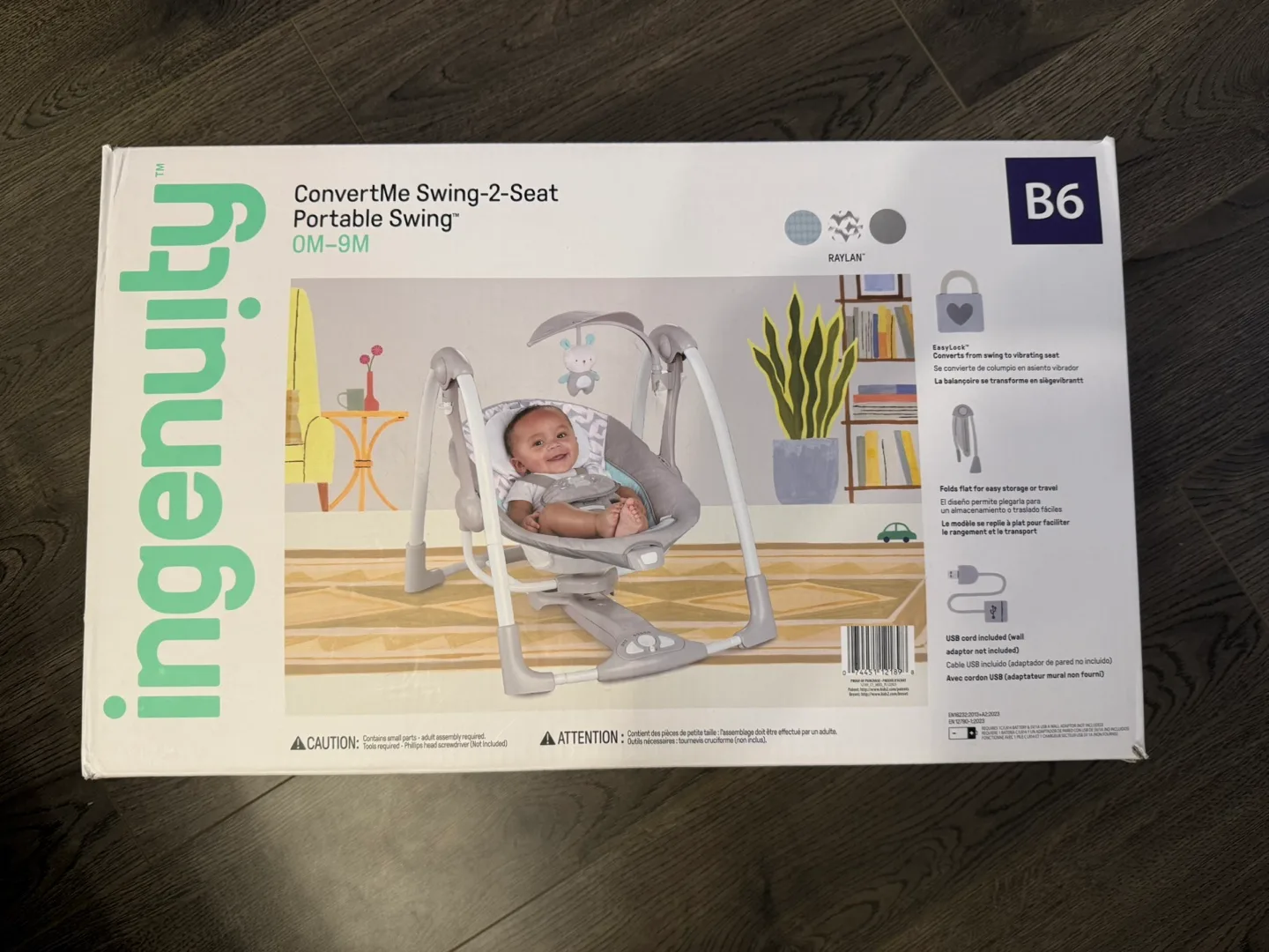 Ingenuity ConvertMe Swing-2-Seat Portable Swing (0M-9M) thumbnail