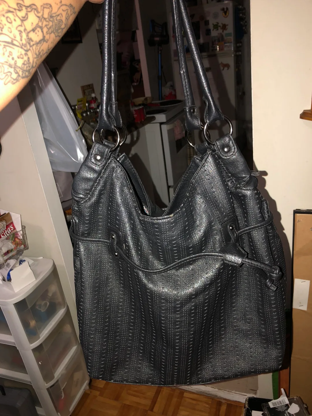 Mia Deluca Black Shoulder Bag thumbnail