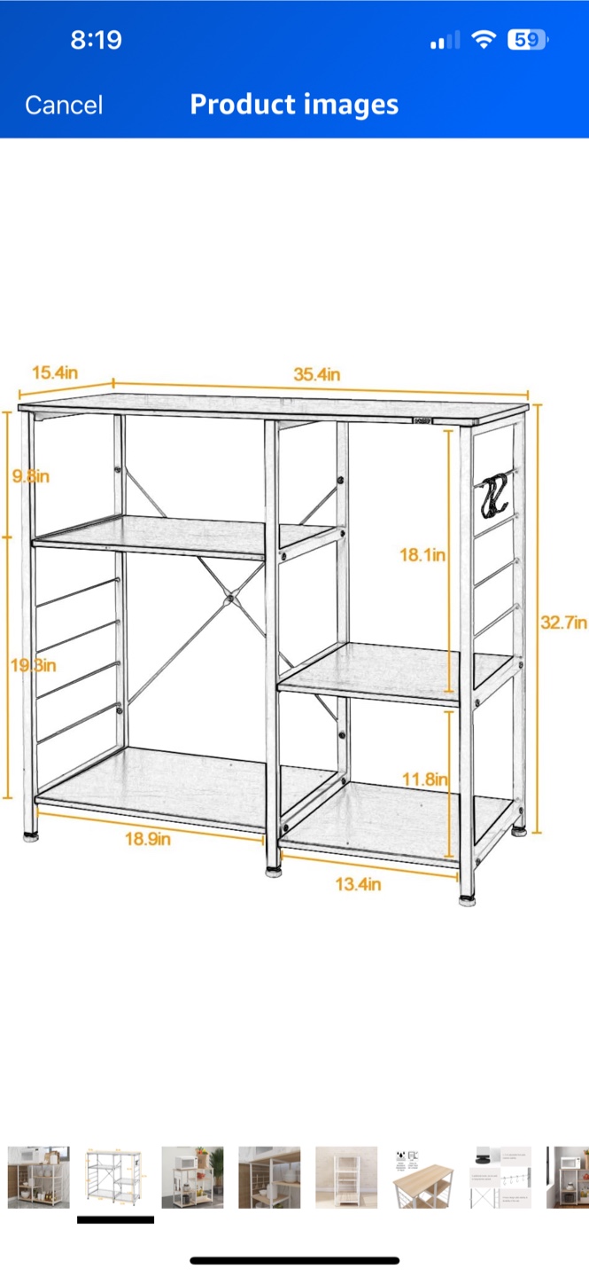 Kitchen Baker's Rack / Utility Cart - Like New! - photo 3