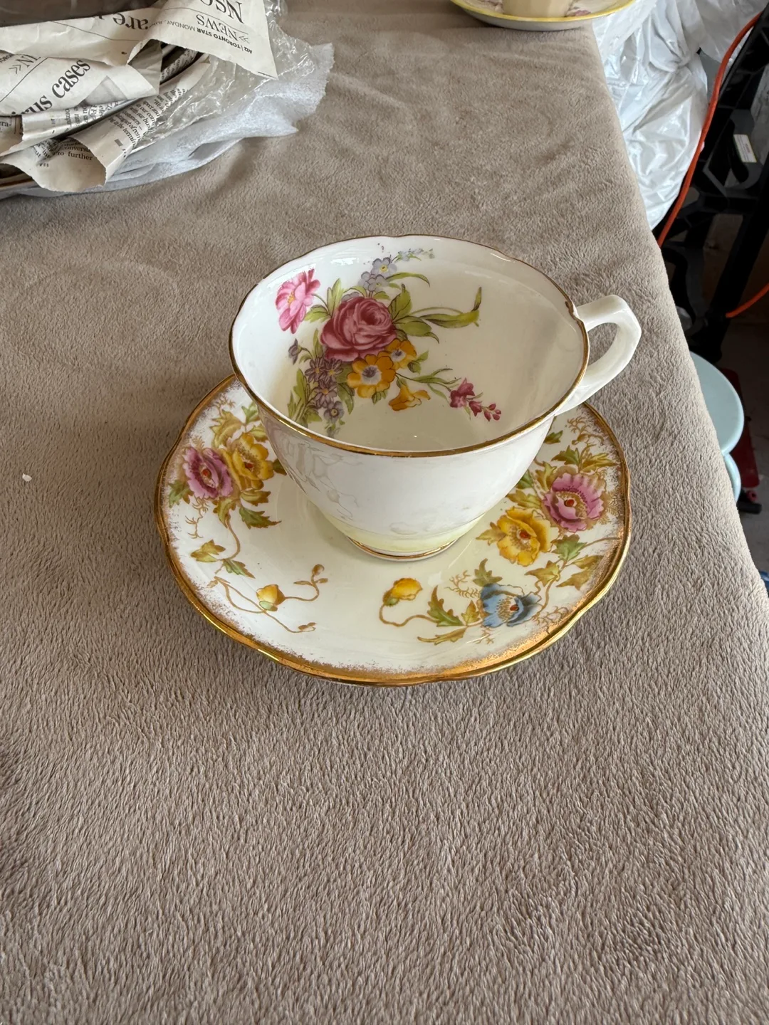 Royal Stafford Bone China Teacup & Saucer thumbnail