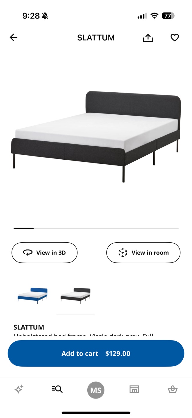 Ikea full size bed frame-Moving sale