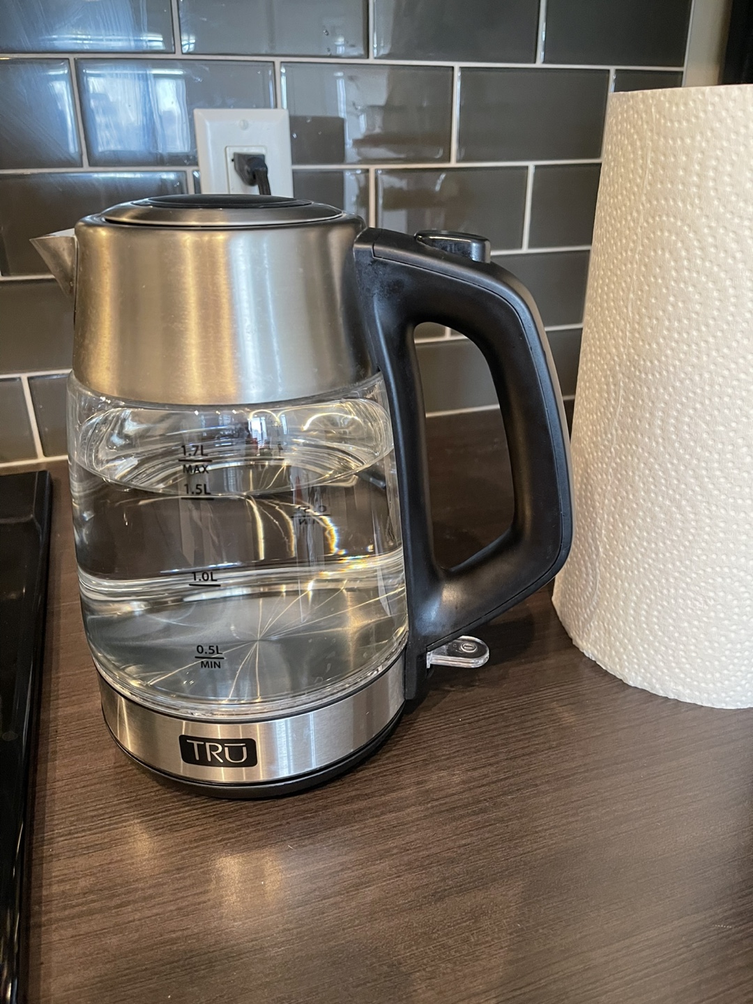 TRU Electric Kettle - Glass & Stainless Steel