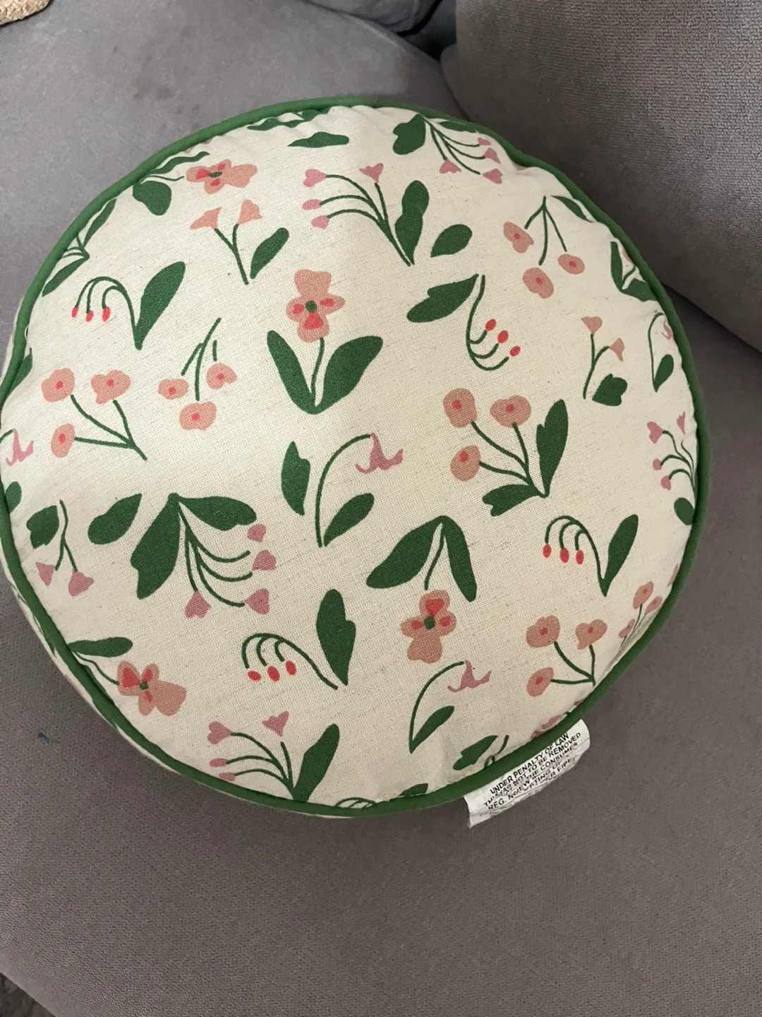 Floral Round Throw Pillow🧡🧡🧡 thumbnail