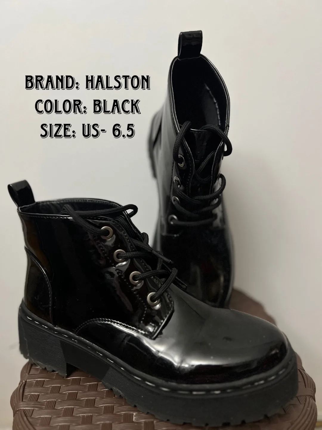 Halston Black Boots - Size US 6.5 thumbnail