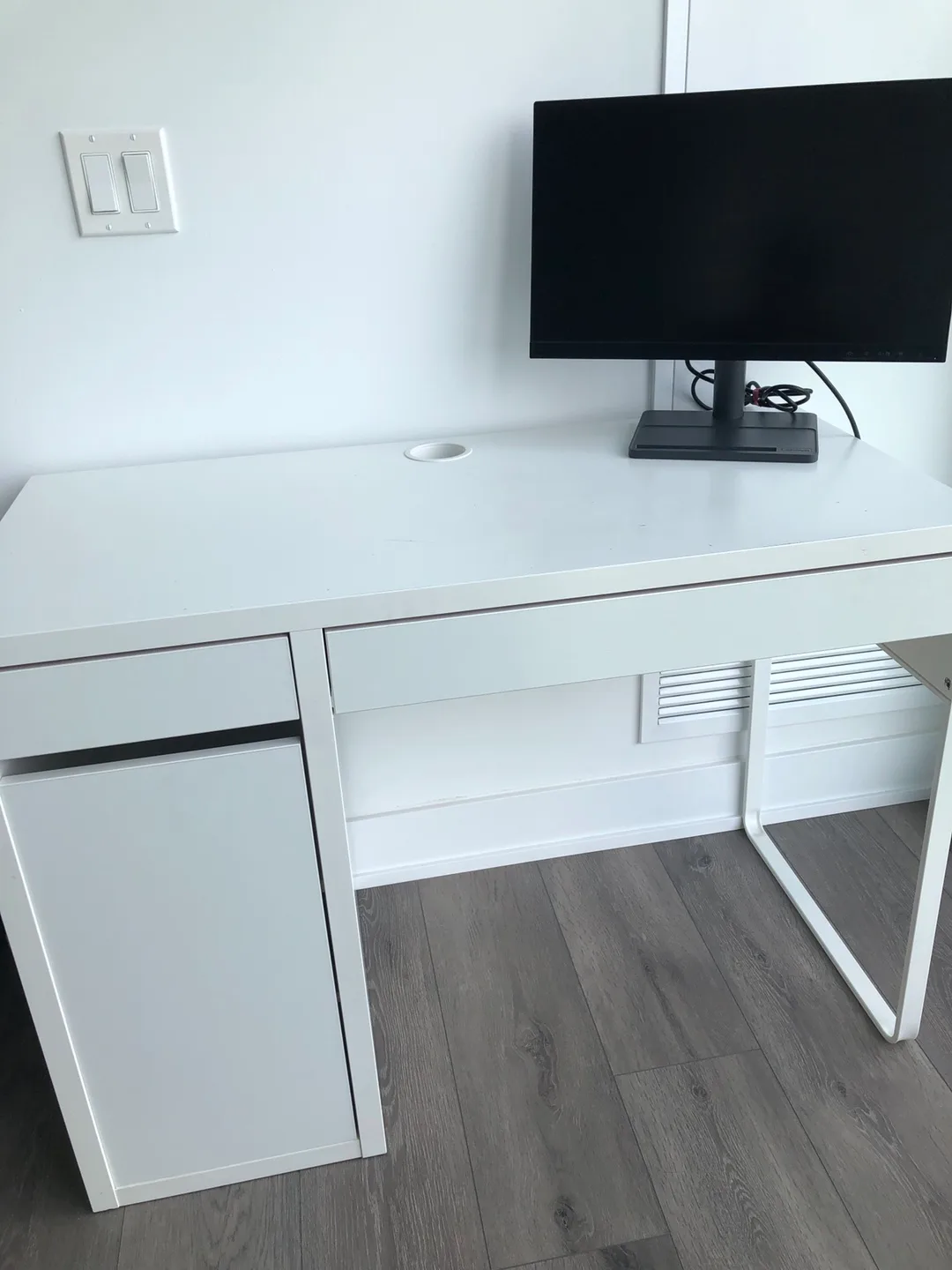 IKEA White Desk with Storage thumbnail