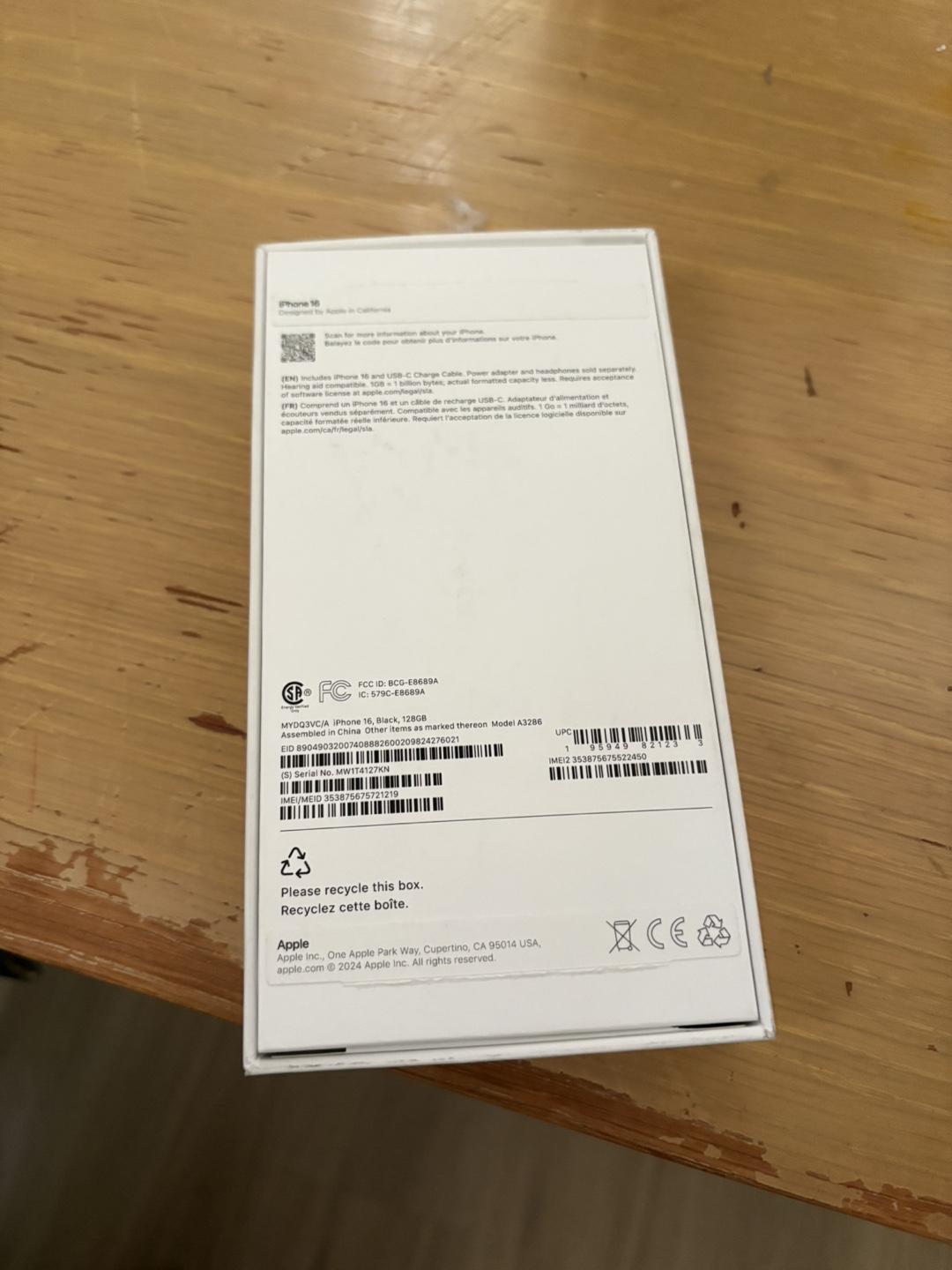 New Apple iPhone 16 Black 128GB - photo 2