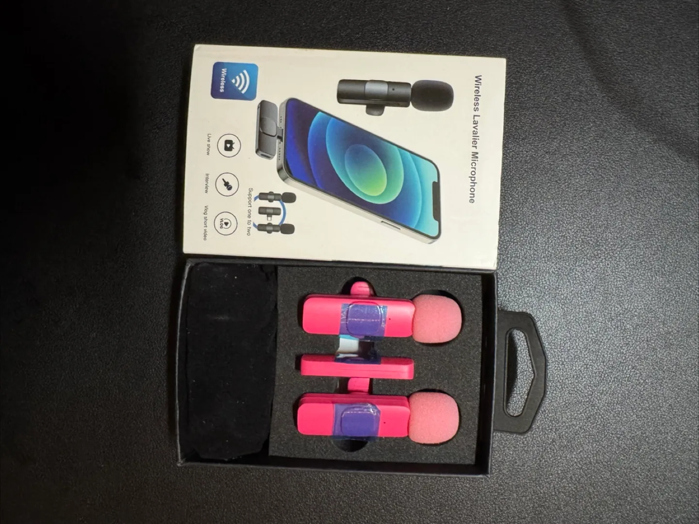 Pink Wireless Lavalier Microphone - New in Box! thumbnail