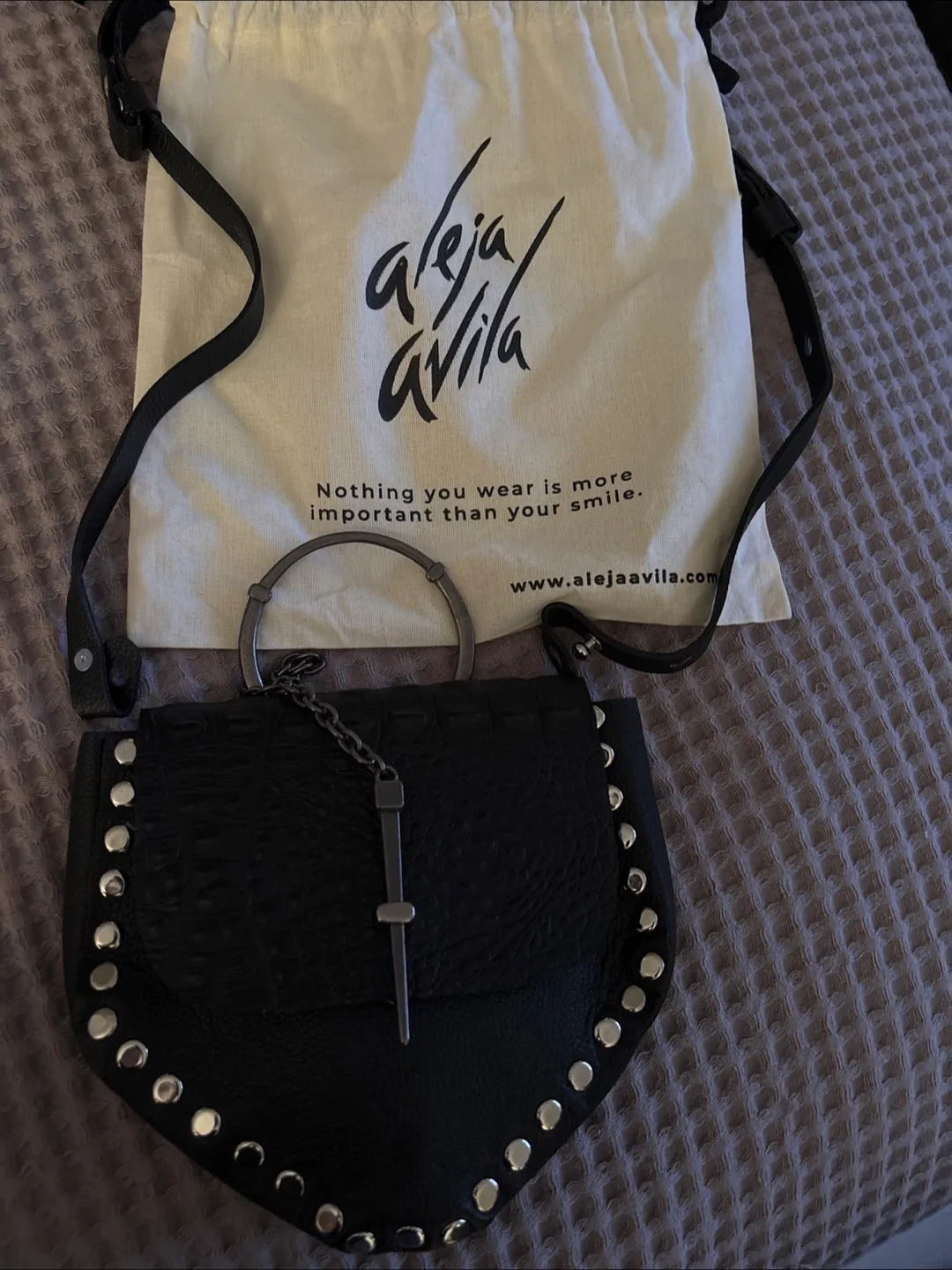 Aleja Avila Black NEW Leather Handbag image indicator(3)