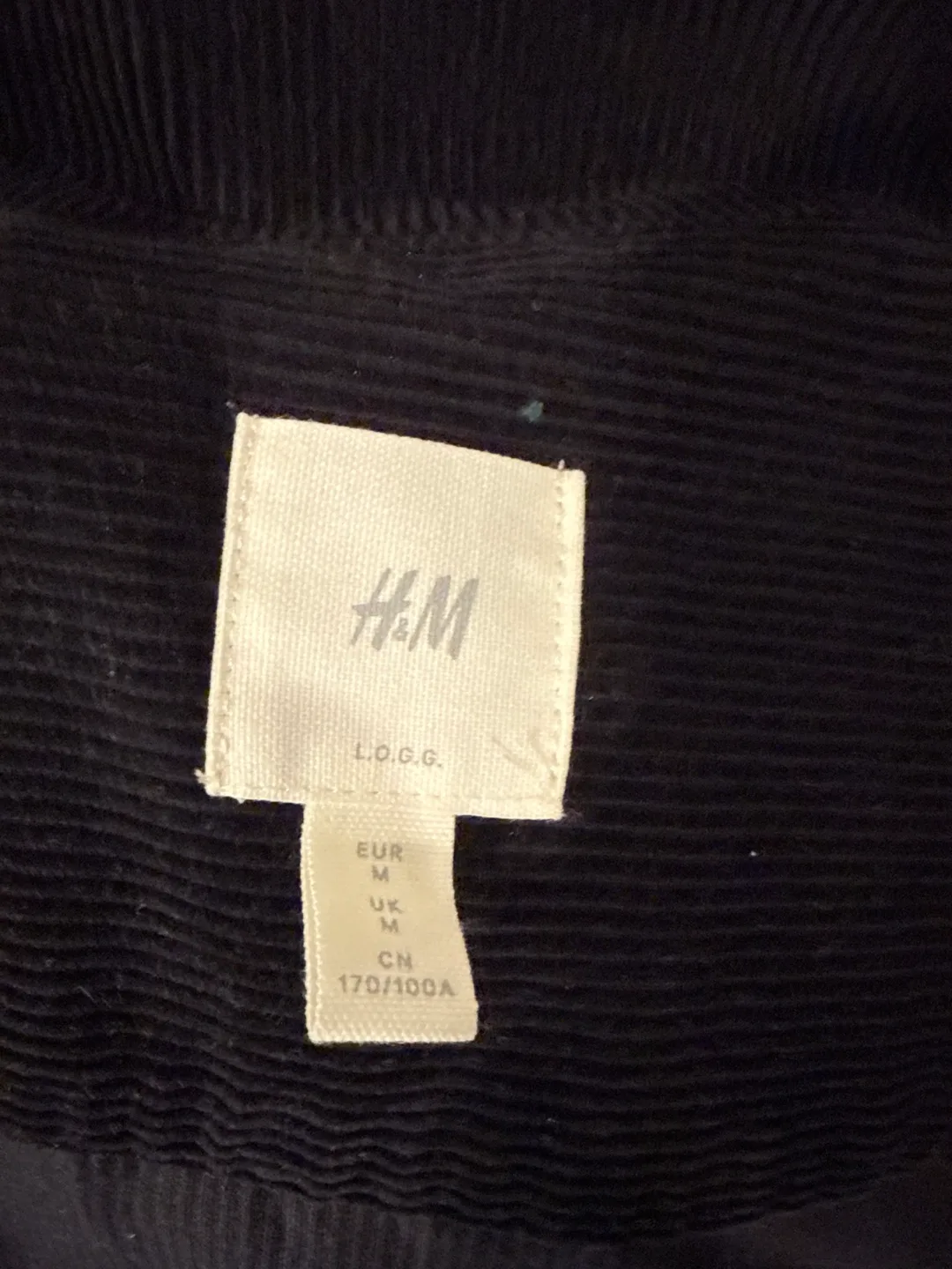 H&M Black Corduroy Jacket - Size M thumbnail