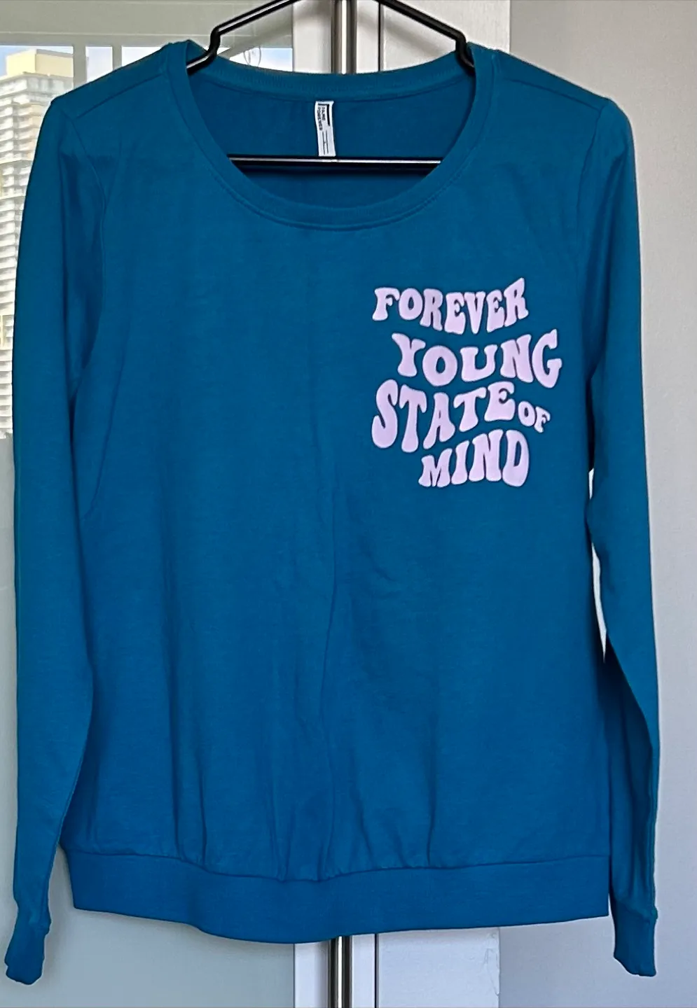 Fame Forever Teal Long Sleeve Top - Size L thumbnail