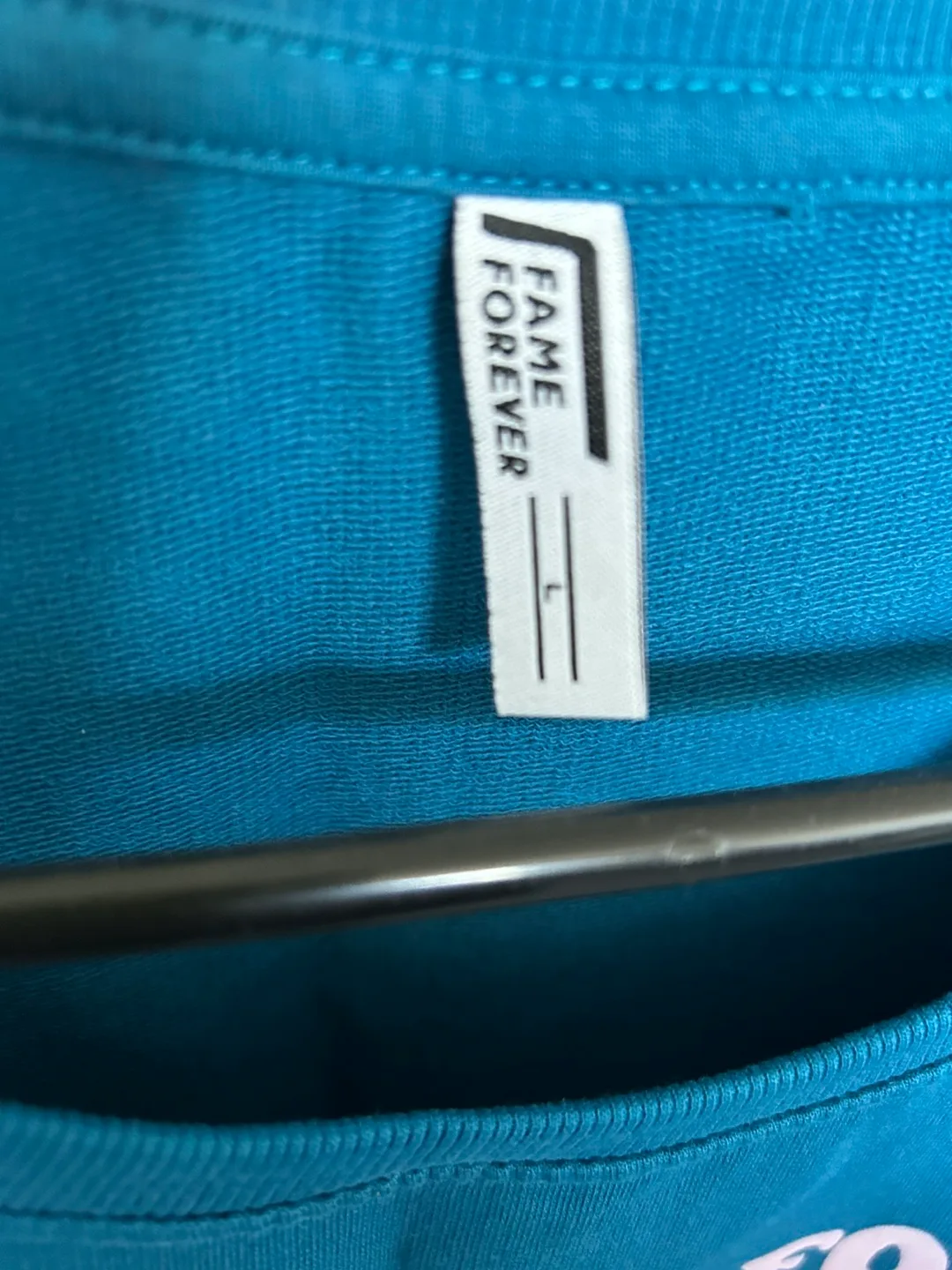 Fame Forever Teal Long Sleeve Top - Size L image indicator(3)