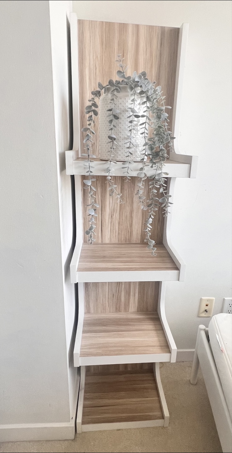 Stylish Wooden & White Wall Shelf