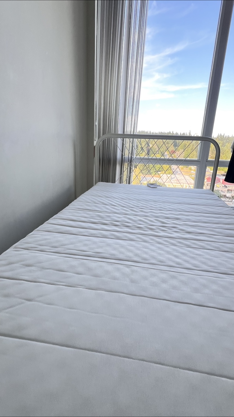 White bed frame & 2 foam Mattress - photo 5