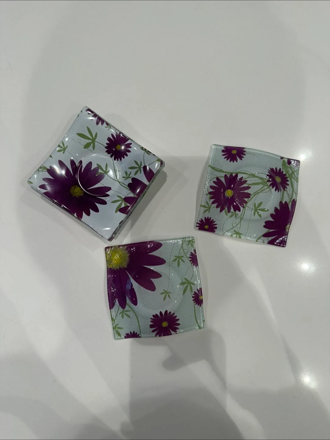 Floral Glass Coasters (Set of 6) image indicator(2)