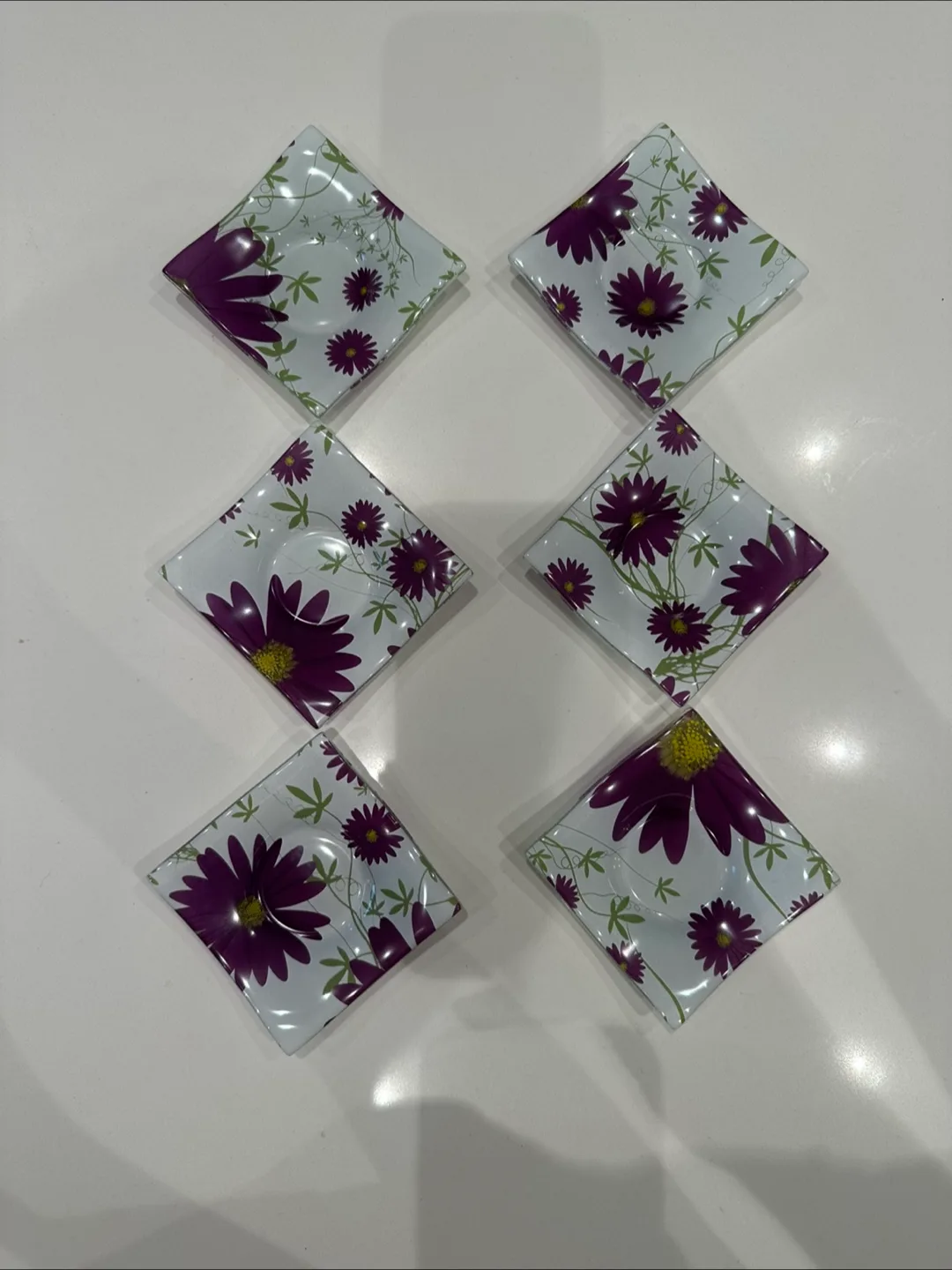Floral Glass Coasters (Set of 6) thumbnail