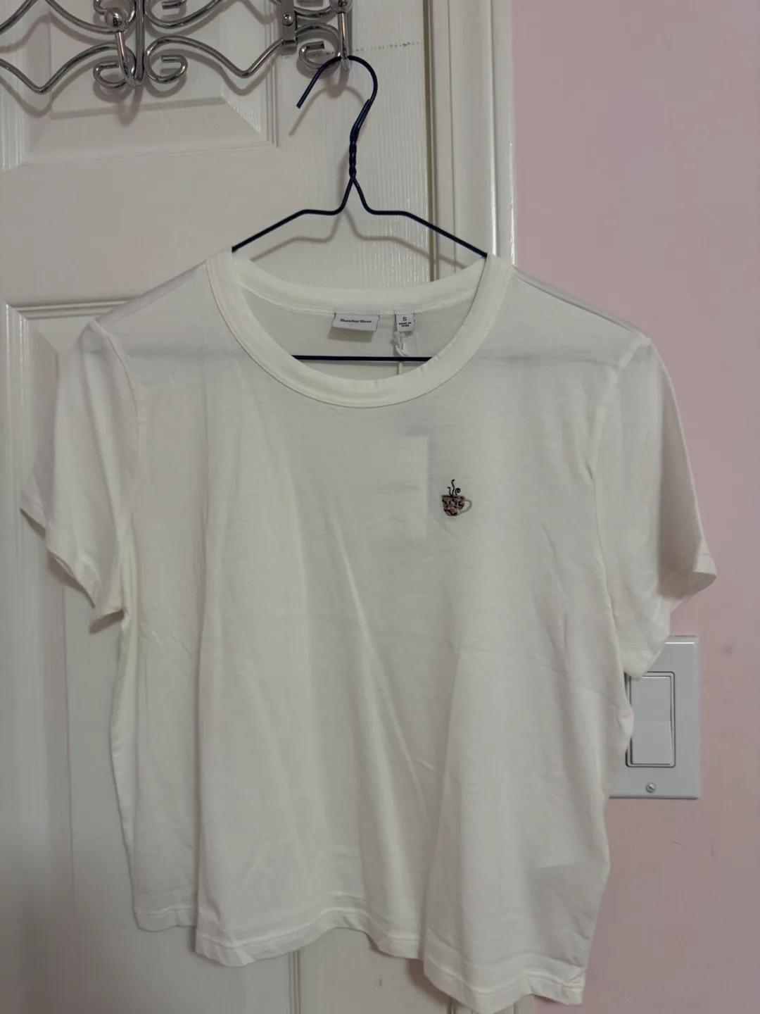 Aritzia Sunday Best White Tea Cup T-Shirt - Size S thumbnail