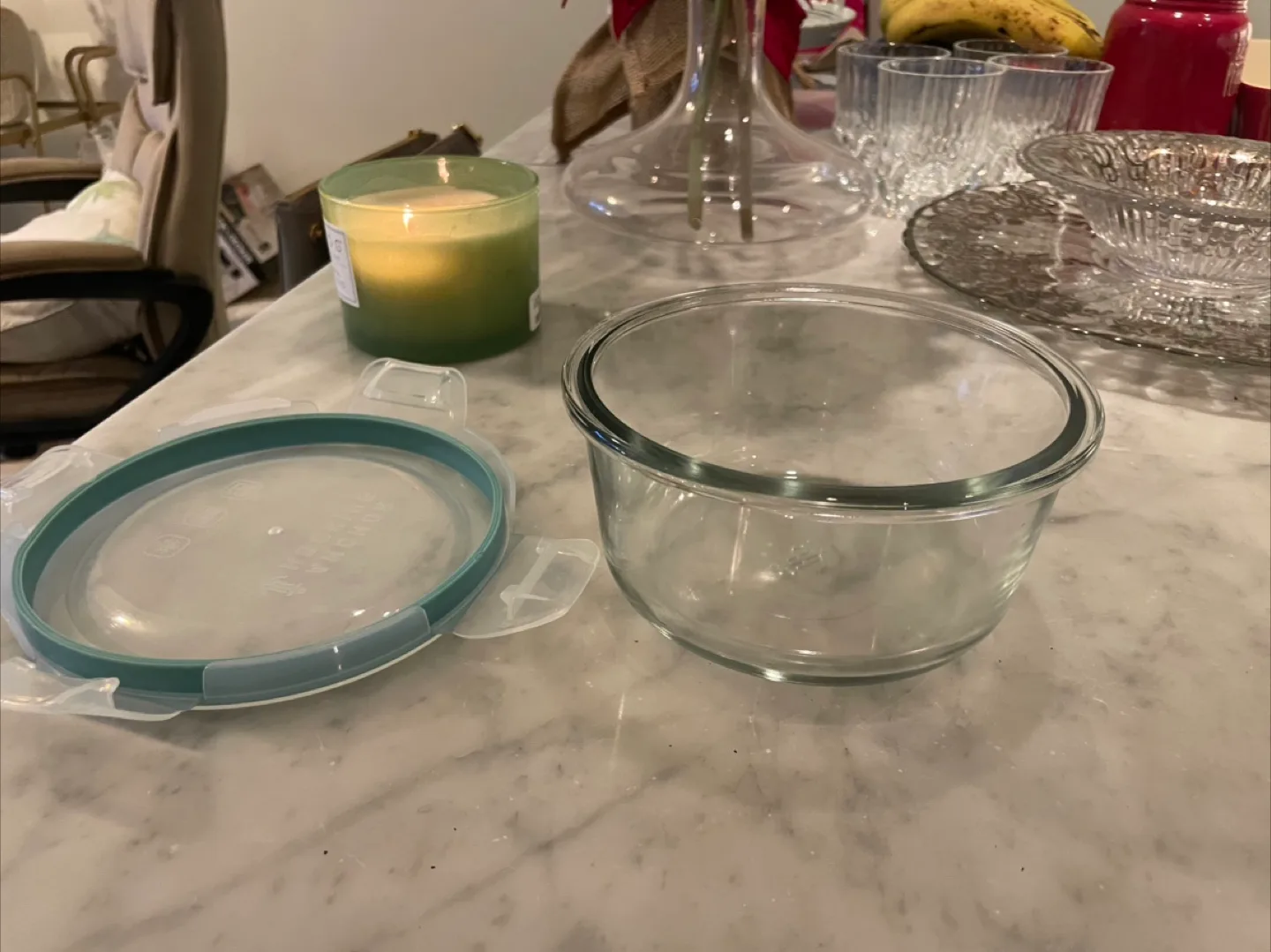 Anchor Hocking Glass Bowl with Lid thumbnail