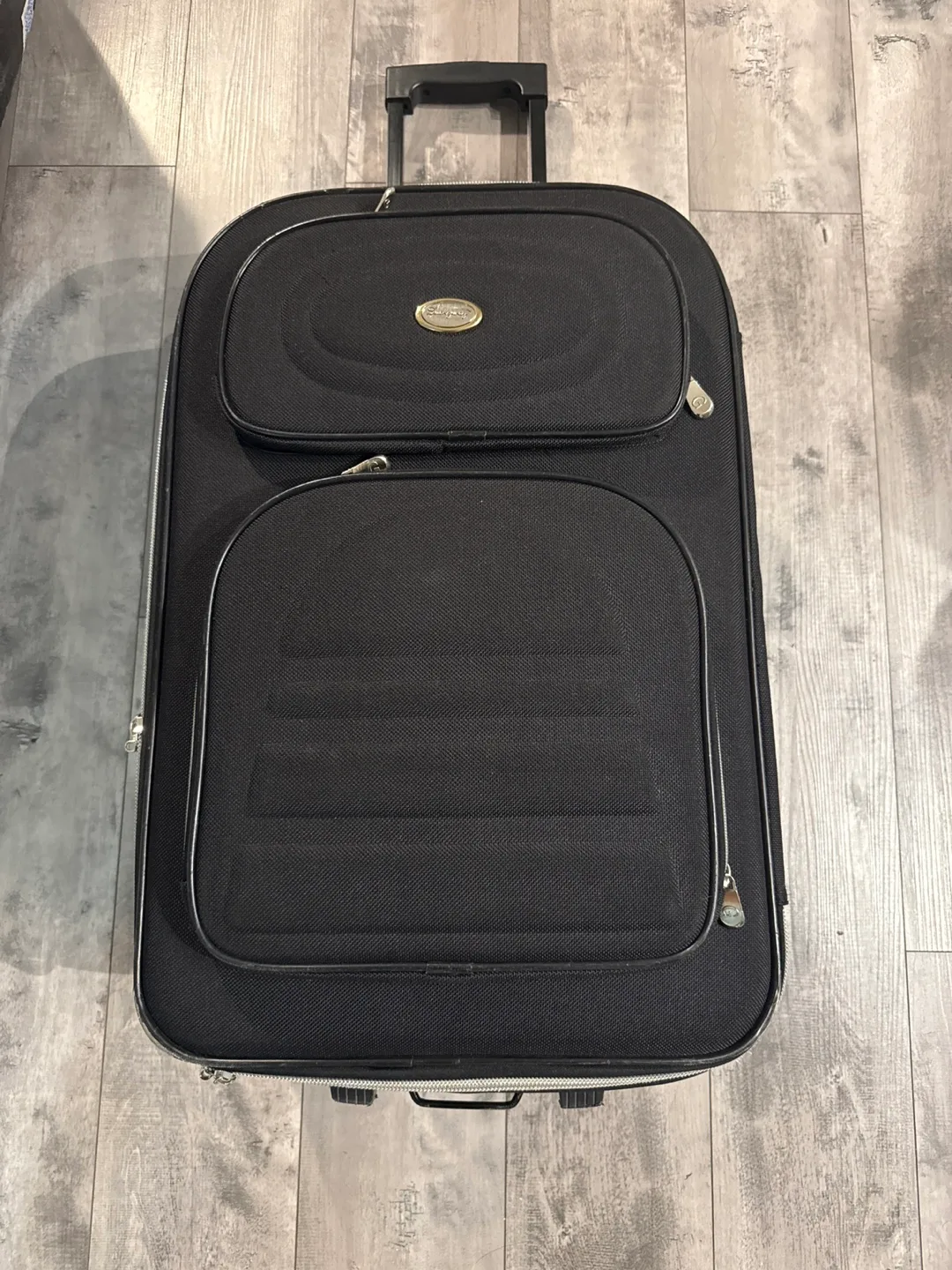 Black large suitcase luggage thumbnail