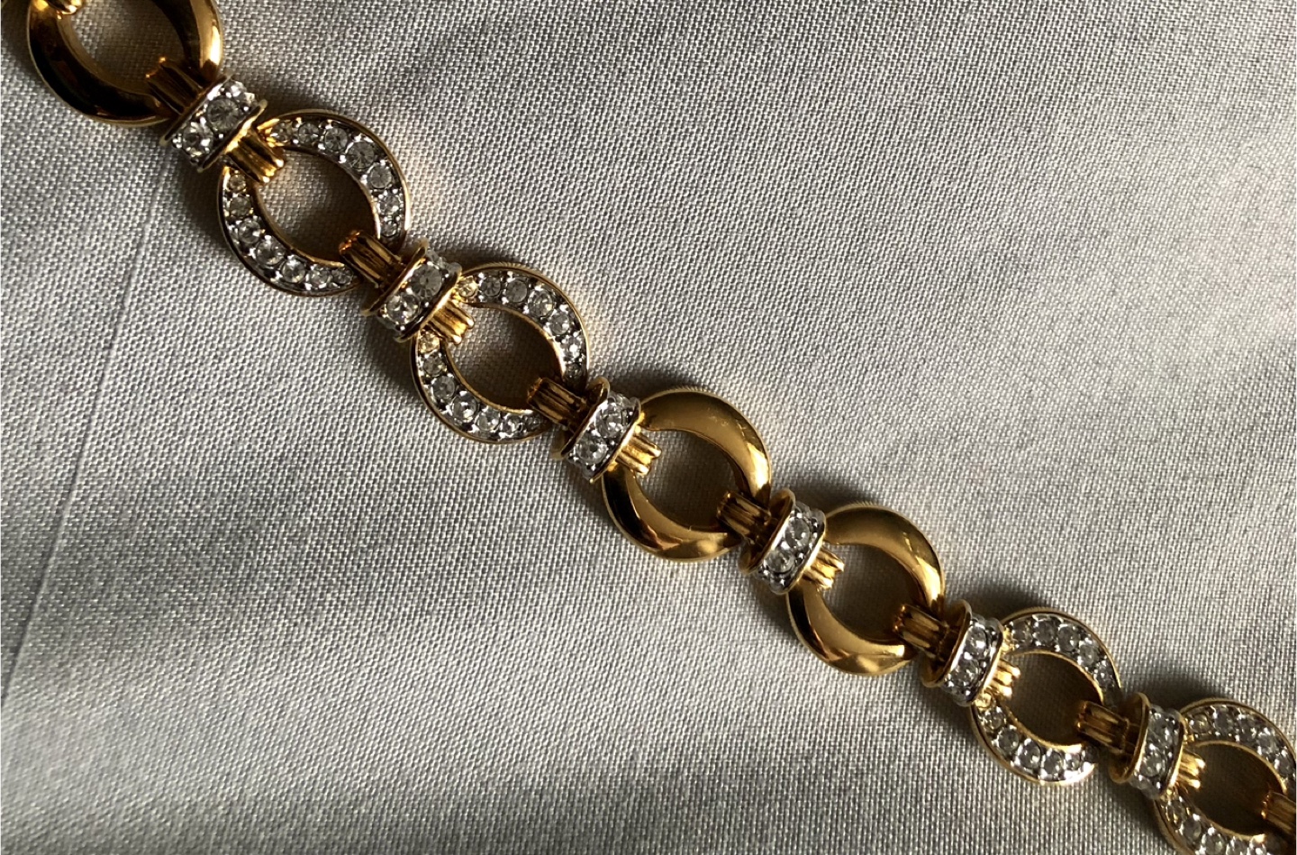 Vintage Swarovski Gold Tone Crystal Necklace - photo 3