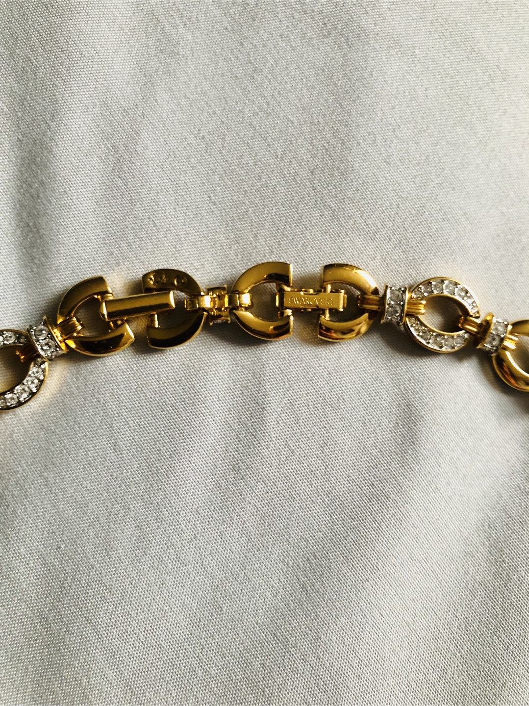 Vintage Swarovski Gold Tone Crystal Necklace - photo 2